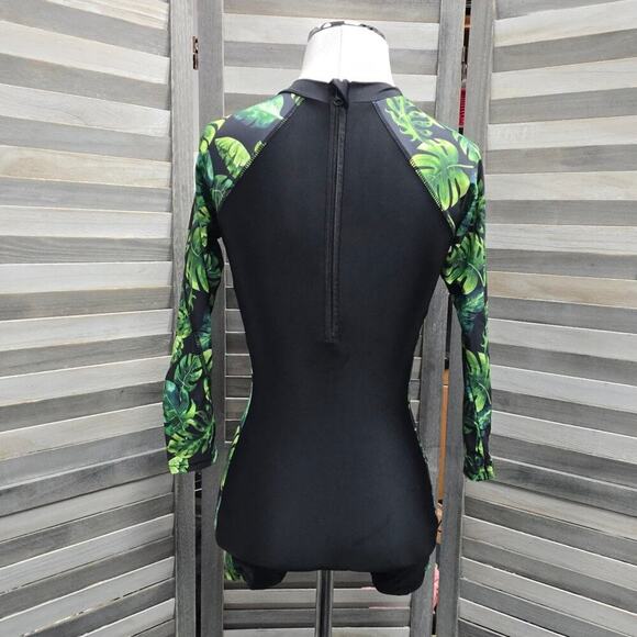 Rash Guard Long Sleeve One Piece Swimsuit UV Sun Protection Swimwear | Small - Picture 6 of 11